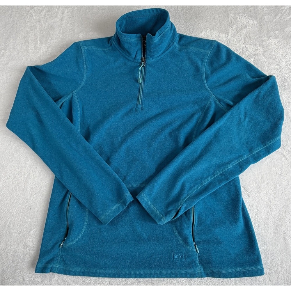 REI Jacket Women's Sz S Blue Fleece 1/4 Zip Casual Outdoors